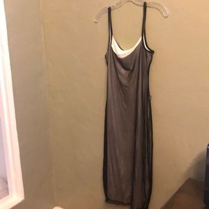 Beautiful Moschino dress 12 Black mesh over white